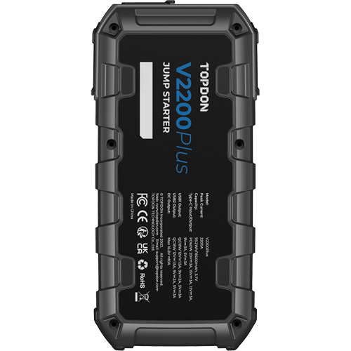 V2200Plus 2-in-1 2200 Peak Amp Jump Starter, Battery & System Tester The Estey Group