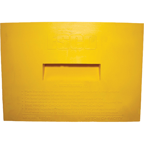 Cale de roue, Polyur&eacute;thane, Jaune, 15-1/4" la x 12-1/8'' p x 10-3/4" h The Estey Group