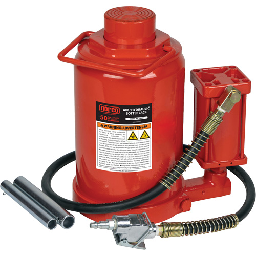 Standard Height Bottle Jack, 50 Ton(s), Air Hydraulic, 19" Raised Height The Estey Group