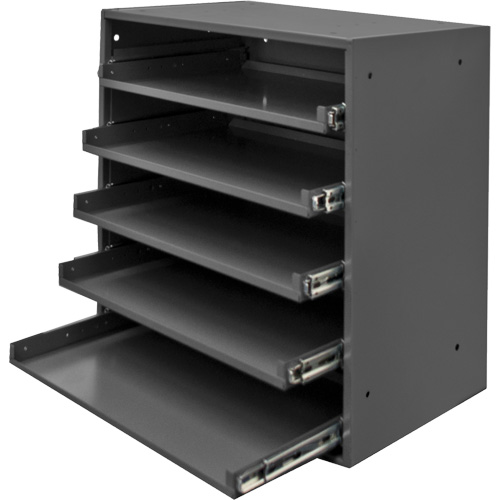 Compartment Box Cabinet, Steel, 5 Slots, 20-1/2" W x 12-1/2" D x 21" H, Grey The Estey Group