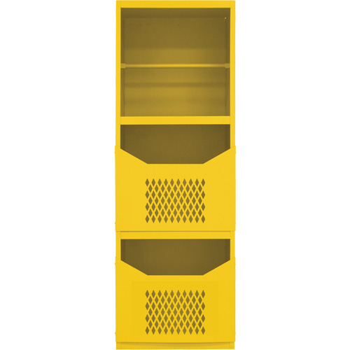 Spill Control Cabinet, 1 Shelves, 72" H x 24" W x 24" D, Steel, Yellow The Estey Group