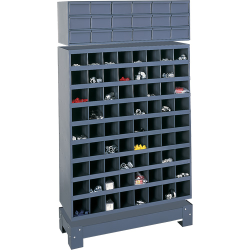 Modular Small Parts Storage Unit, Steel, 18 Drawers, 33-3/4" x 12-1/4" x 58-5/8", Grey The Estey Group