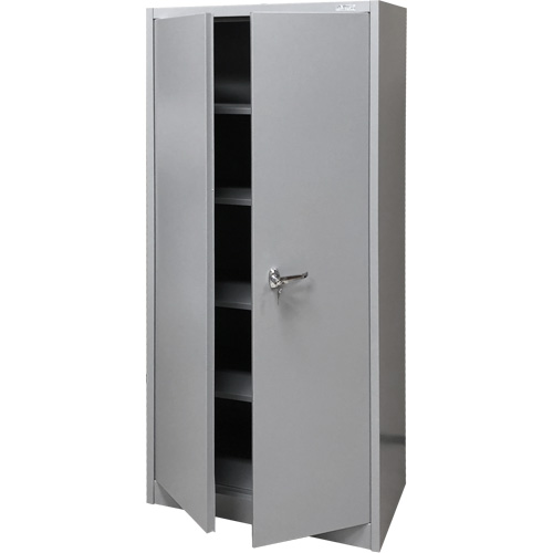 Storage Cabinet, Steel, 4 Shelves, 66" H x 30" W x 15" D, Grey The Estey Group