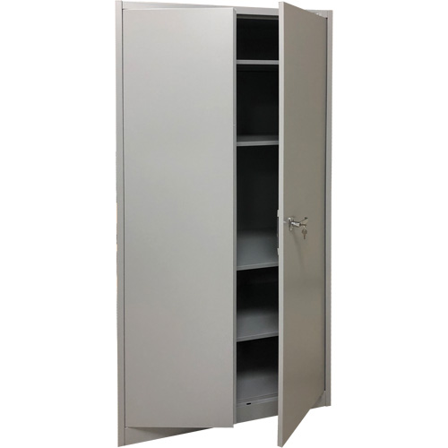 Armoire de rangement, Acier, 4 Tablettes, 78" h x 36" la x 24" P, Gris The Estey Group