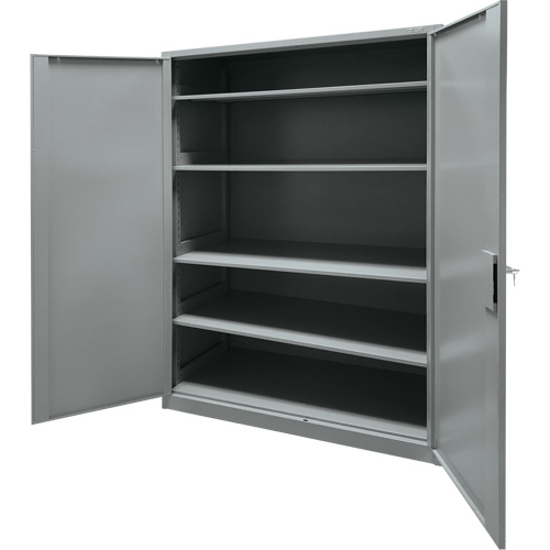 Storage Cabinet, Steel, 4 Shelves, 78" H x 48" W x 24" D, Grey The Estey Group