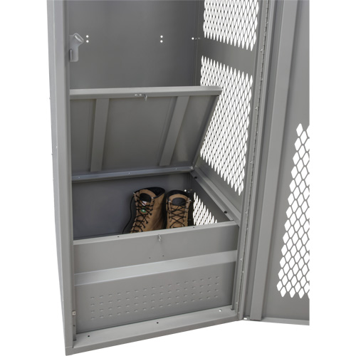 Gear Locker with Door, Steel, 24" W x 24" D x 72" H, Grey The Estey Group
