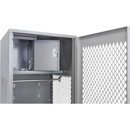 Gear Locker with Door, Steel, 24" W x 24" D x 72" H, Grey The Estey Group