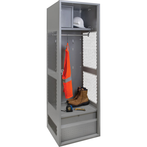 Casier pour &eacute;quipement, Acier, 24" la x 24" p x 72" h, Gris The Estey Group