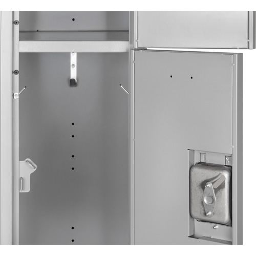 Lockers, 3 -tier, 12" x 18" x 72", Steel, Grey, Knocked Down The Estey Group