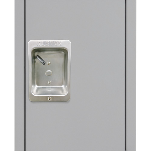 Lockers, 3 -tier, 12" x 18" x 72", Steel, Grey, Knocked Down The Estey Group