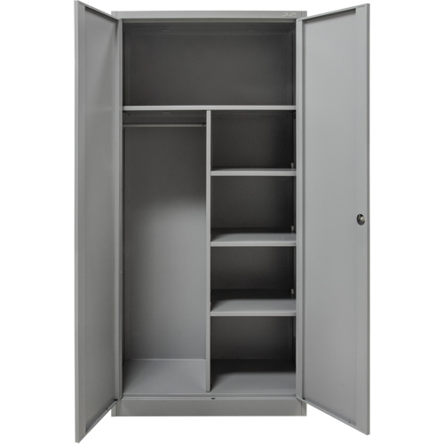 Combination Storage Cabinet, 36" W x 18" D x 72" H, Grey The Estey Group