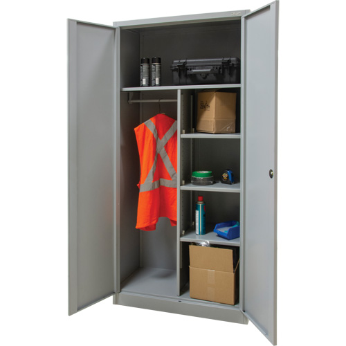 Combination Storage Cabinet, 36" W x 18" D x 72" H, Grey The Estey Group