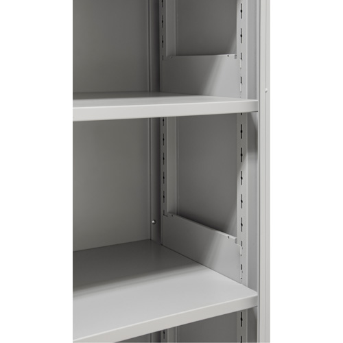 Hi-Boy Storage Cabinet, Steel, 4 Shelves, 72" H x 36" W x 18" D, Grey The Estey Group