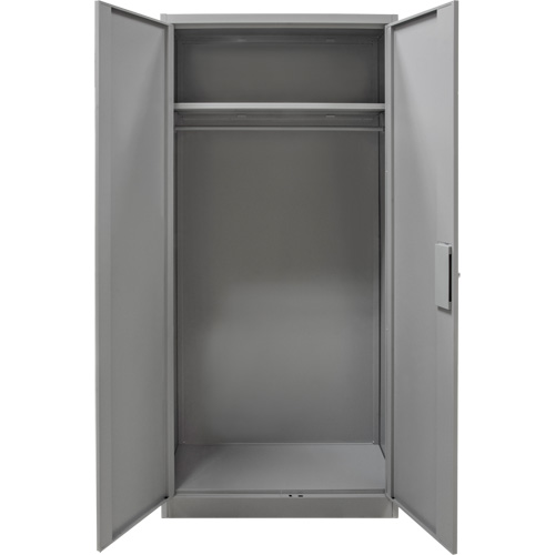 Wardrobe Storage Cabinet, Steel, 36" W x 18" D x 72" H, Grey The Estey Group