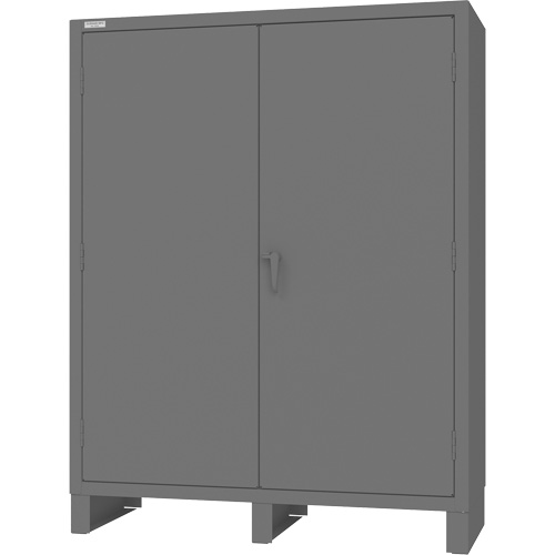 Cabinet with Hanging Bar & Standard Recessed Doors, Steel, 78" H x 60" W x 24" D, Grey The Estey Group
