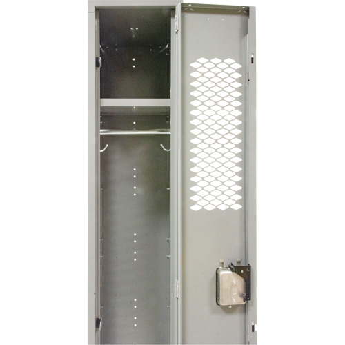 Vented Lockers, 12" x 18" x 78", Steel, Grey, Knocked Down, Perforated The Estey Group