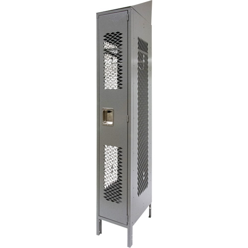 Vented Lockers, 12" x 18" x 88", Steel, Grey, Knocked Down, Perforated The Estey Group