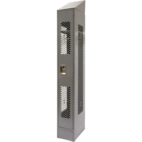 Vented Lockers, 12" x 18" x 88", Steel, Grey, Knocked Down, Perforated The Estey Group