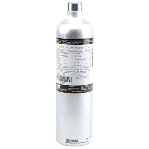 Bouteille de gaz pour test d'&eacute;talonnage, 2 M&eacute;lange de gaz, CH4/O2, 58 litres The Estey Group