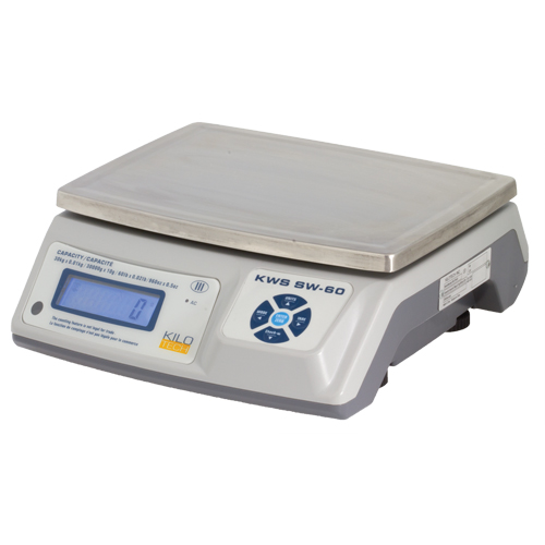 Balances num&eacute;riques &eacute;lectroniques, Capacit&eacute; 60 lb / 30 kg, Graduations 0,01 kg/10 g/0,02 lb/0,5 oz The Estey Group