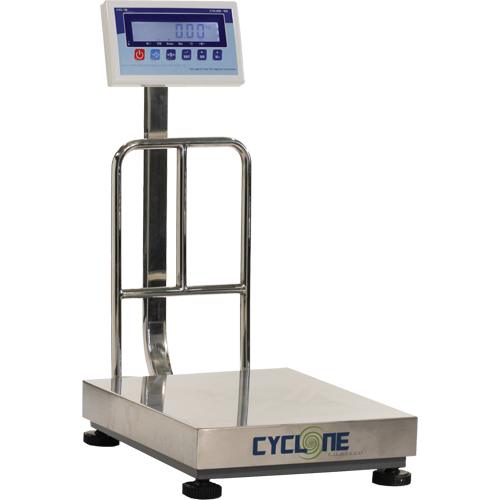 Cyclone 150 Bench and Platform Scale, 300 lbs. / 150 kg Capacity, 15-3/4" L x 19-7/10" W The Estey Group