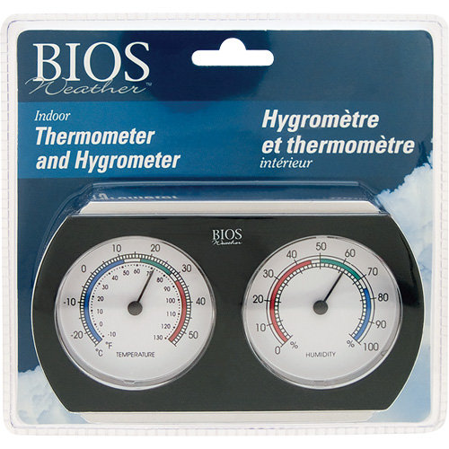 Indoor Thermometer/Hygrometer, 10°- 130° F ( -25° - 55° C ) The Estey Group