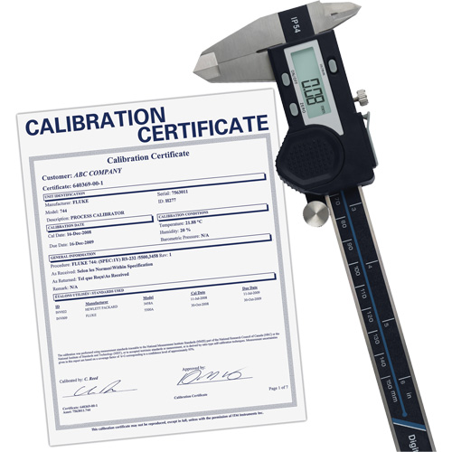 Pied &agrave; coulisse num&eacute;rique de 6" (150 mm) avec certificat de traçabilit&eacute; de l'&eacute;talonnage, R&eacute;solution de 0,0005" (0,01 mm), 0" - 6" (0 mm - 150 mm) gamme de mesure The Estey Group