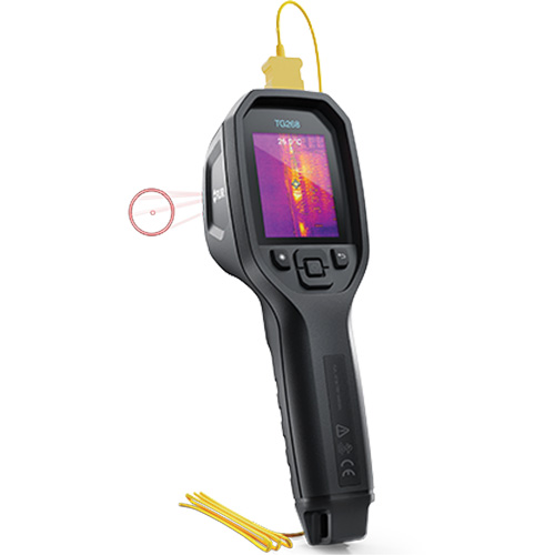 24:1 Spot IR Thermal Imaging Camera with Bullseye Laser & Type K Thermocouple, 160 x 120 pixels, -10° - 45°C (14° - 113°F), 70 mK The Estey Group