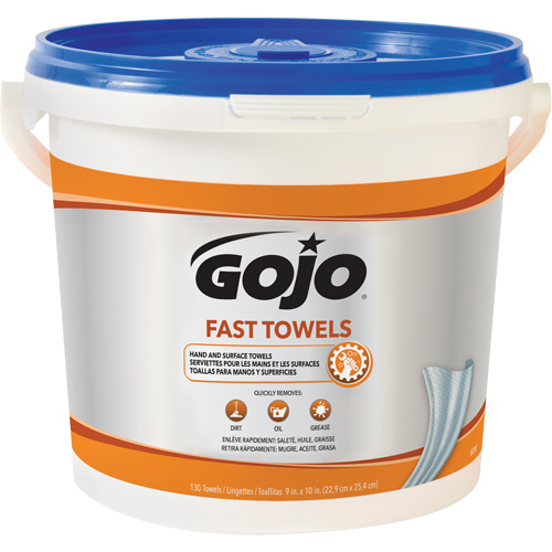 Serviettes nettoyantes Fast Wipes, 130 lingettes, 10" x 9" The Estey Group