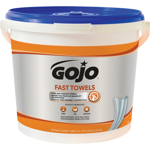 Serviettes nettoyantes Fast Wipes, 225 lingettes, 10" x 9" The Estey Group
