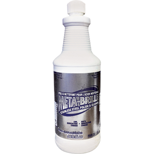 Poli pour l'acier inoxydable Meta-Brille, 950 ml/950,0 ml, Bouteille The Estey Group
