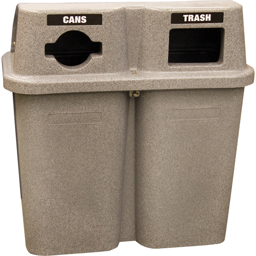 Contenants de recyclage Bullseye, Bord de rue, Plastique, 2 x 22 gal. US The Estey Group