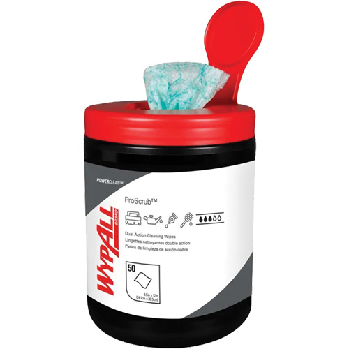 Wypall&reg; Dual Action Cleaning Wipes, 50 Wipes, 12" x 10-1/2" The Estey Group