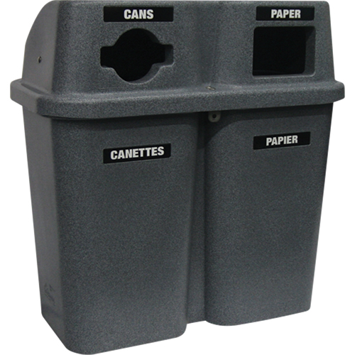 Recycling Containers Bullseye, Curbside, Plastic, 2 x 22 US gal. The Estey Group