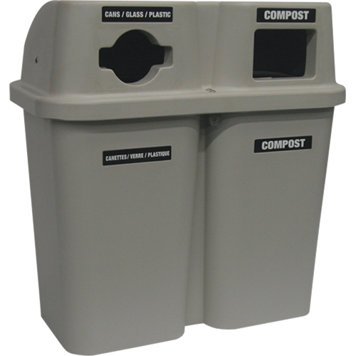 Recycling Containers Bullseye, Curbside, Plastic, 2 x 22 US gal. The Estey Group