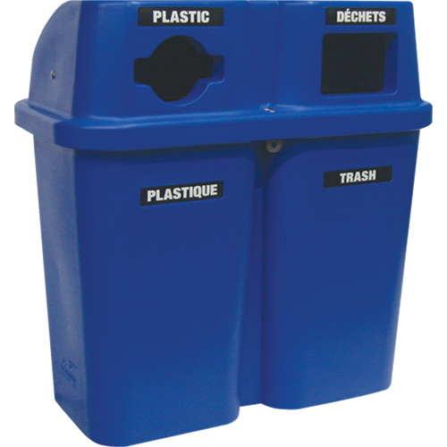 Recycling Containers Bullseye, Curbside, Plastic, 2 x 22 US gal. The Estey Group