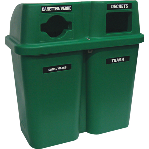 Recycling Containers Bullseye, Curbside, Plastic, 2 x 22 US gal. The Estey Group