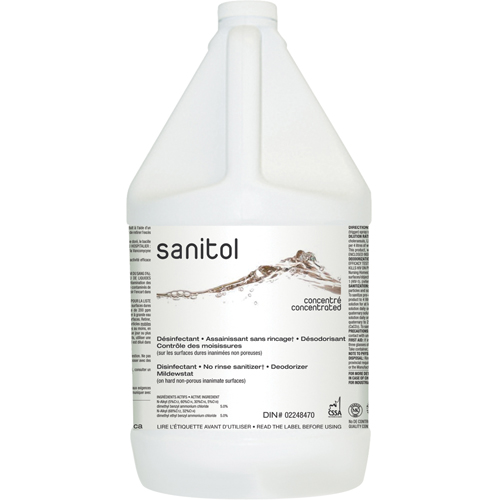Assainissant & d&eacute;sodorisant Sanitol super concentr&eacute;, 4 L, Cruche The Estey Group