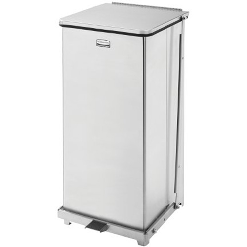 Defenders&reg; Square Step Can with Liner, Stainless Steel, 13 US gal. Capacity The Estey Group