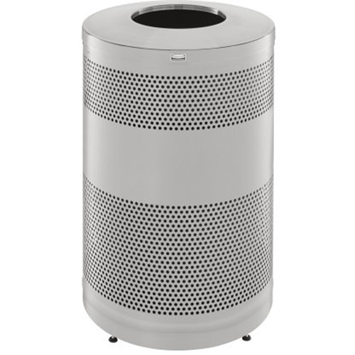 Classics Open Top Decorative Waste Bin, Stainless Steel, 51 US gal. Capacity The Estey Group