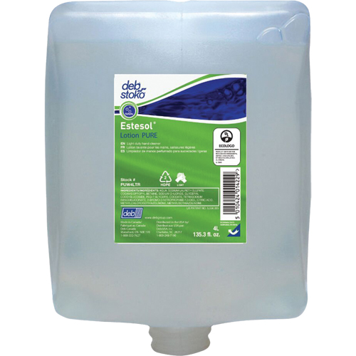 Estesol&reg; PURE Hand, Hair & Body Wash, Cream, 4 L, Refill, Fresh Scent The Estey Group