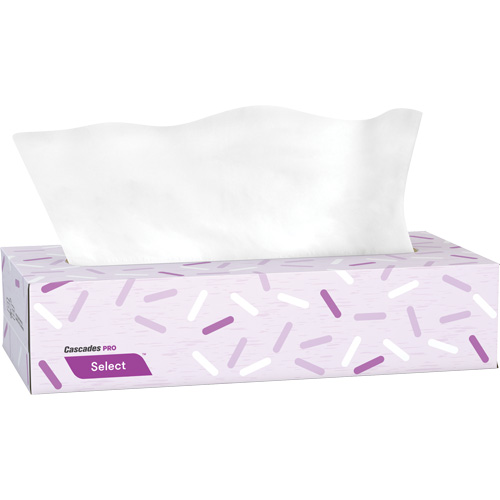 Pro Select Facial Tissue, 2 Ply, 7.3" L x 8.1" W, 100 Sheets/Box The Estey Group