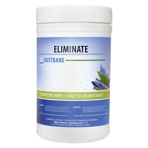 Lingettes Eliminate virucide, 7" x 8", 180 lingettes The Estey Group