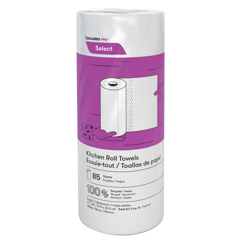Rouleau d'essuie-tout de cuisine Pro Select, 2 Pli, 85 Feuilles/rouleau, 8" la, 11" lo The Estey Group