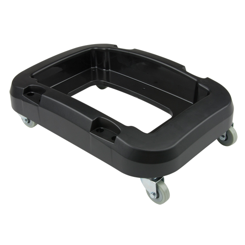 Recycling & Waste Receptacle Dolly, Polypropylene, Black, Fits: 17-1/4" x 12-1/2" The Estey Group