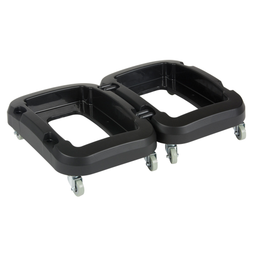 Recycling & Waste Receptacle Dolly, Polypropylene, Black, Fits: 17-1/4" x 12-1/2" The Estey Group