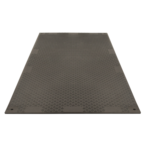 Medium-Duty Ground Protection, 4' x 8', Fiberglass/Polypropylene, Textured, Black The Estey Group
