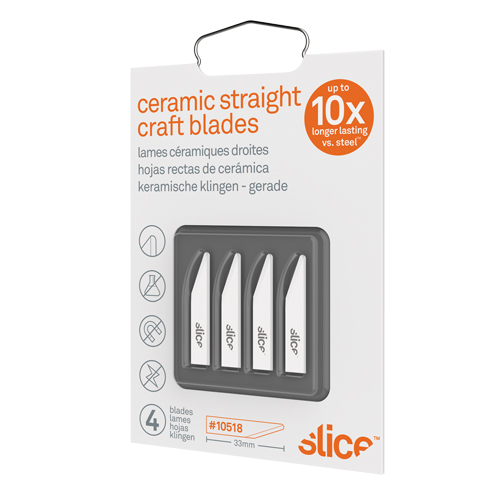 Slice Rounded-Tip Ceramic Straight Edge Knife Blades, Single Style The Estey Group