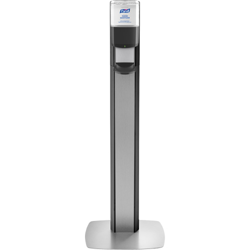 Messenger ES8 Silver Panel Floor Stand with Dispenser The Estey Group