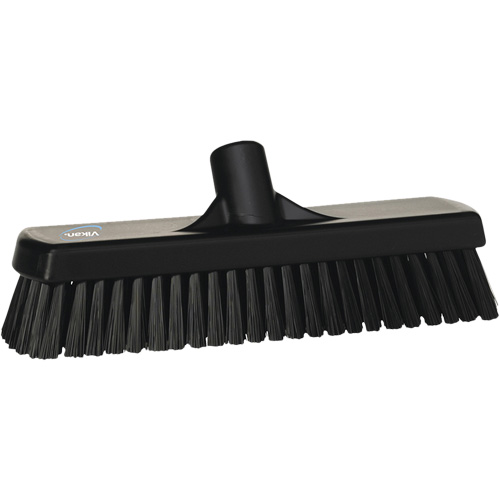 Deck & Wall Scrub Broom, Stiff Bristles, 12", Polyester, Black The Estey Group